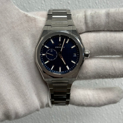 Zenith Defy 41mm Blue Dial Watch Ref# 03.9300.3620/51.I001 - Happy Jewelers Fine Jewelry Lifetime Warranty