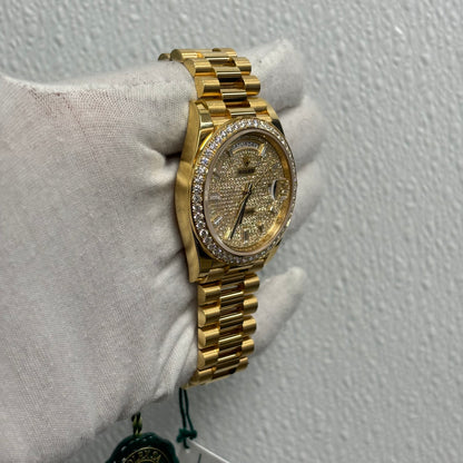 Rolex Day-Date 40mm Pave Dial Watch Ref# 228348RBR - Happy Jewelers Fine Jewelry Lifetime Warranty