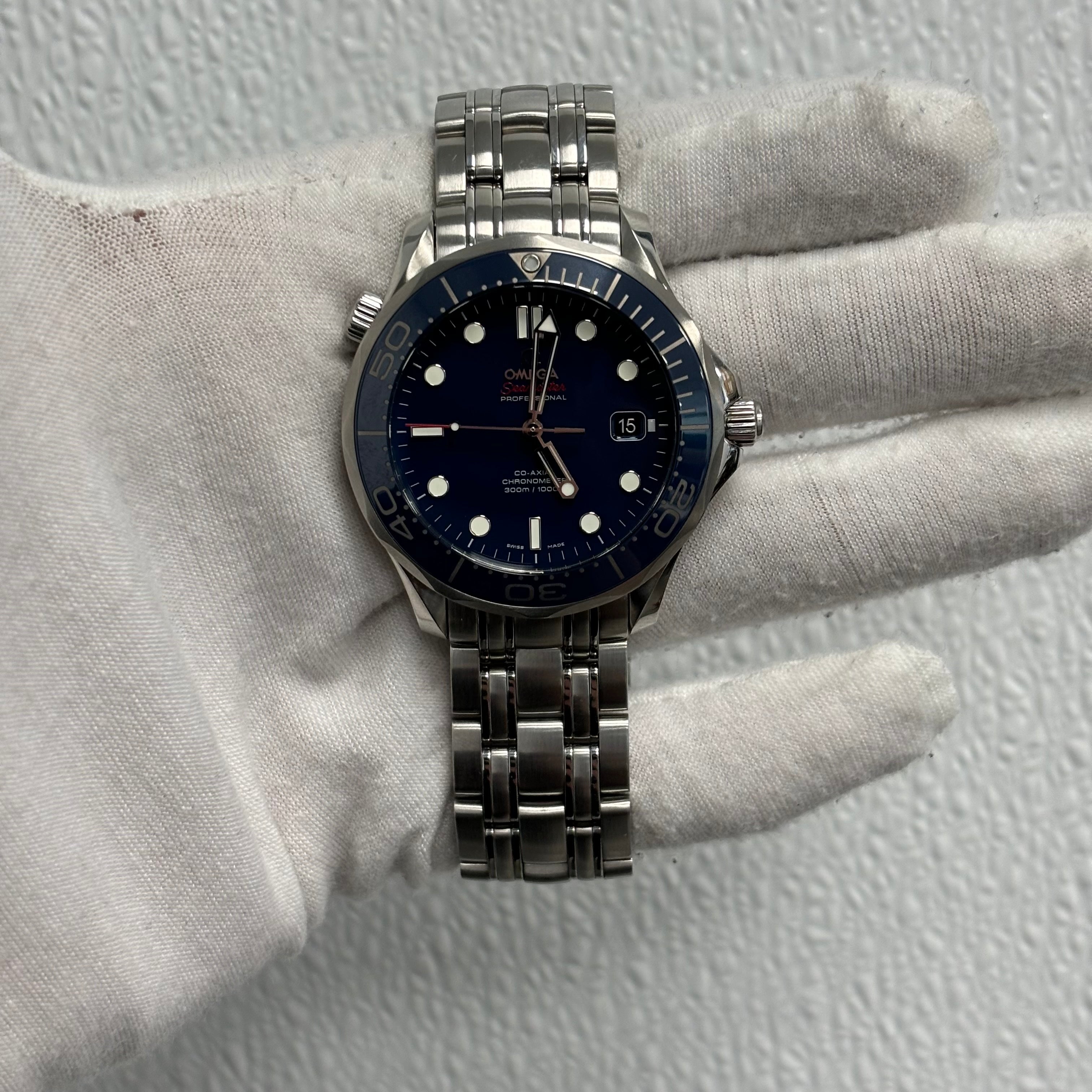 Omega Seamaster 41mm Blue Dial Ref# 212.30.41.20.03.001 - Happy Jewelers Fine Jewelry Lifetime Warranty