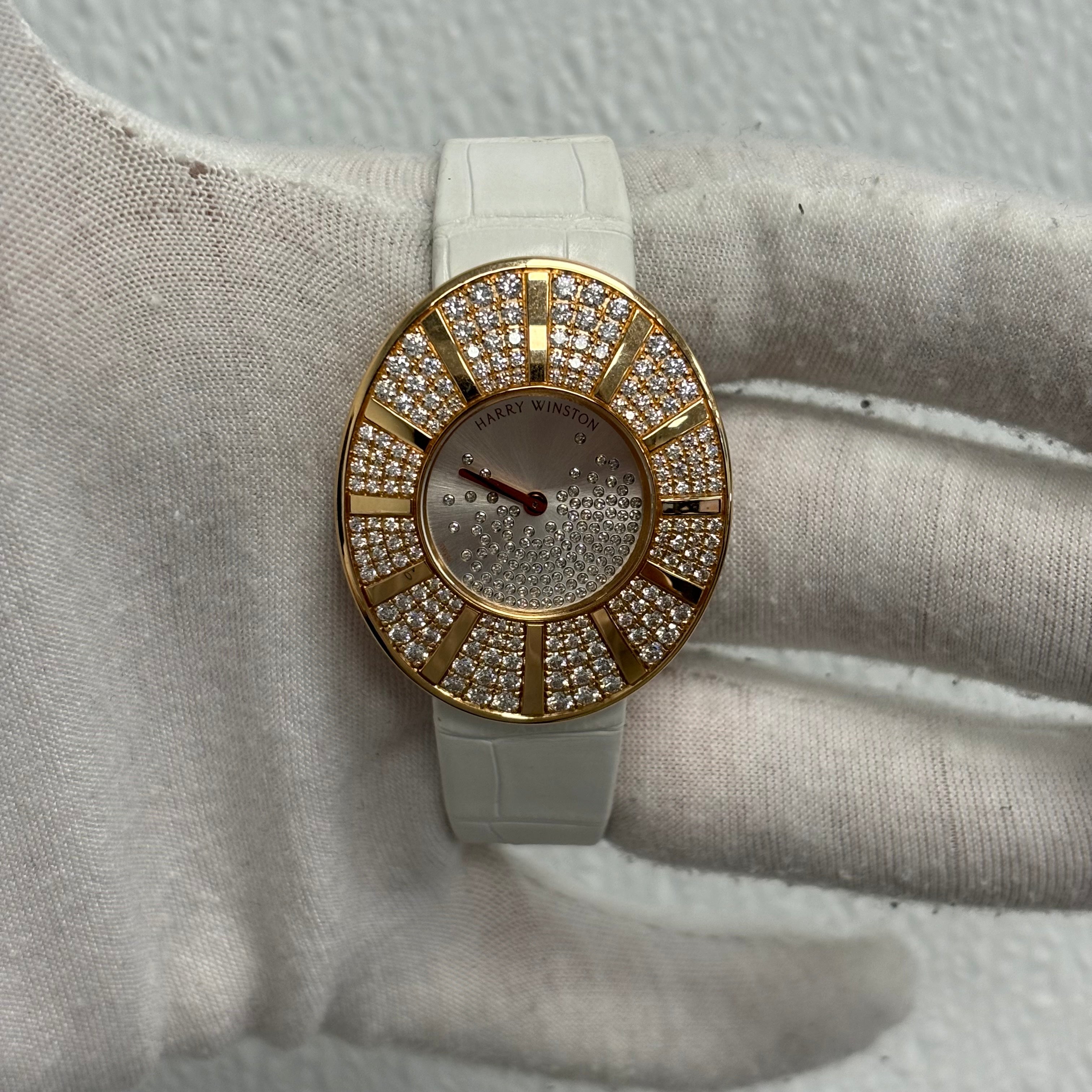 Harry Winston Talk To Me 33mm Silver Dial Watch Ref# TTMQHM33RR007 - Happy Jewelers Fine Jewelry Lifetime Warranty