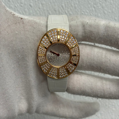 Harry Winston Talk To Me 33mm Silver Dial Watch Ref# TTMQHM33RR007 - Happy Jewelers Fine Jewelry Lifetime Warranty