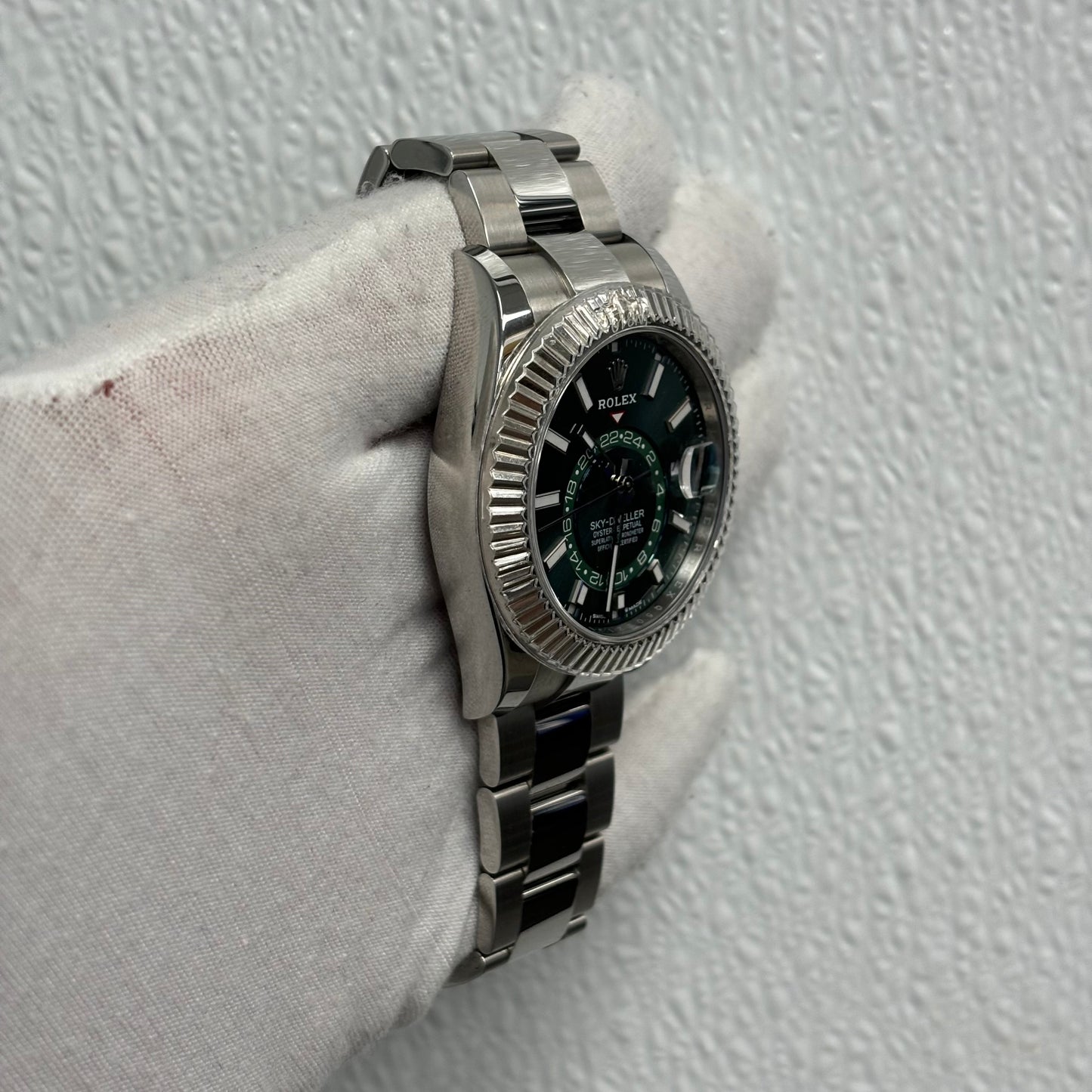 Rolex Sky-Dweller 42mm Green Dial Watch Ref# 336934