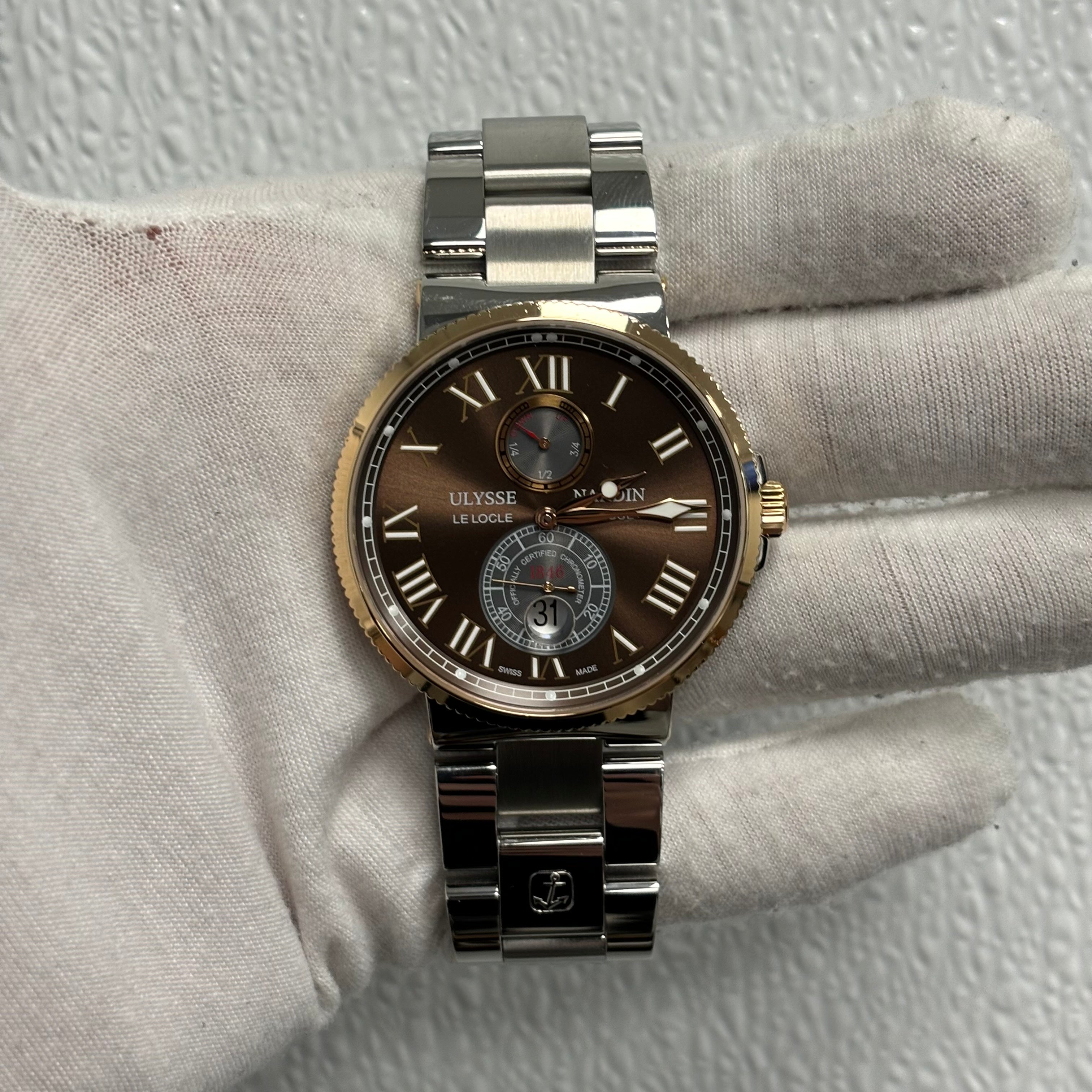 Ulysse Nardin Marine 43mm Brown Dial Ref# 265-67 - Happy Jewelers Fine Jewelry Lifetime Warranty