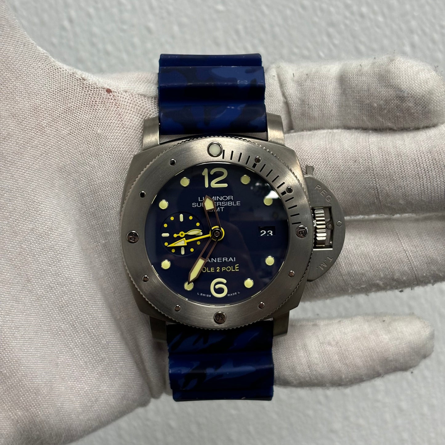 Panerai Luminor 47mm Blue Dial Watch Ref# PAM00719