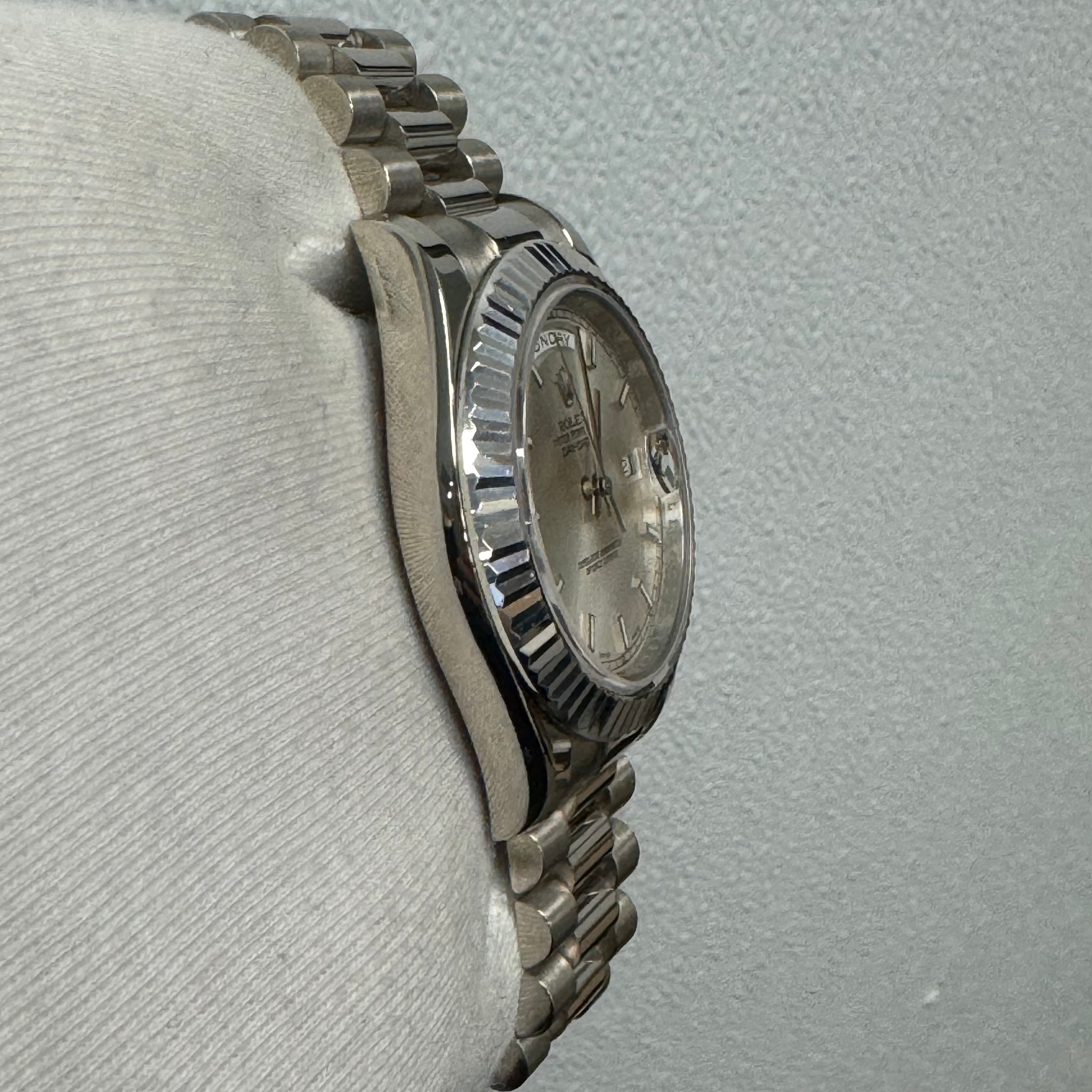 Rolex Day-Date II 41mm Silver Dial Watch Ref# 218239 - Happy Jewelers Fine Jewelry Lifetime Warranty