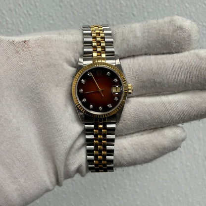 Rolex Datejust 31mm Red Dial Watch Ref# 68273 - Happy Jewelers Fine Jewelry Lifetime Warranty