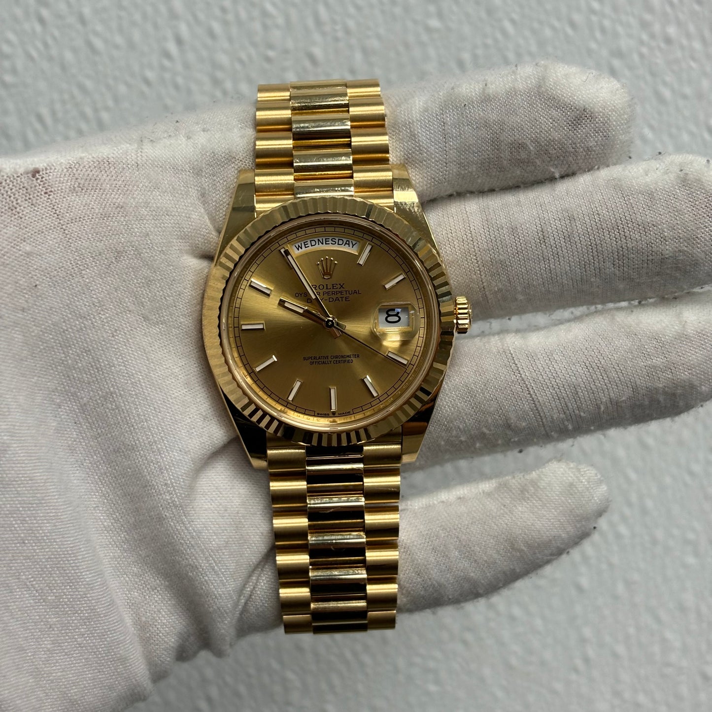 Rolex Day-Date 40mm Champagne Dial Watch Ref# 228238