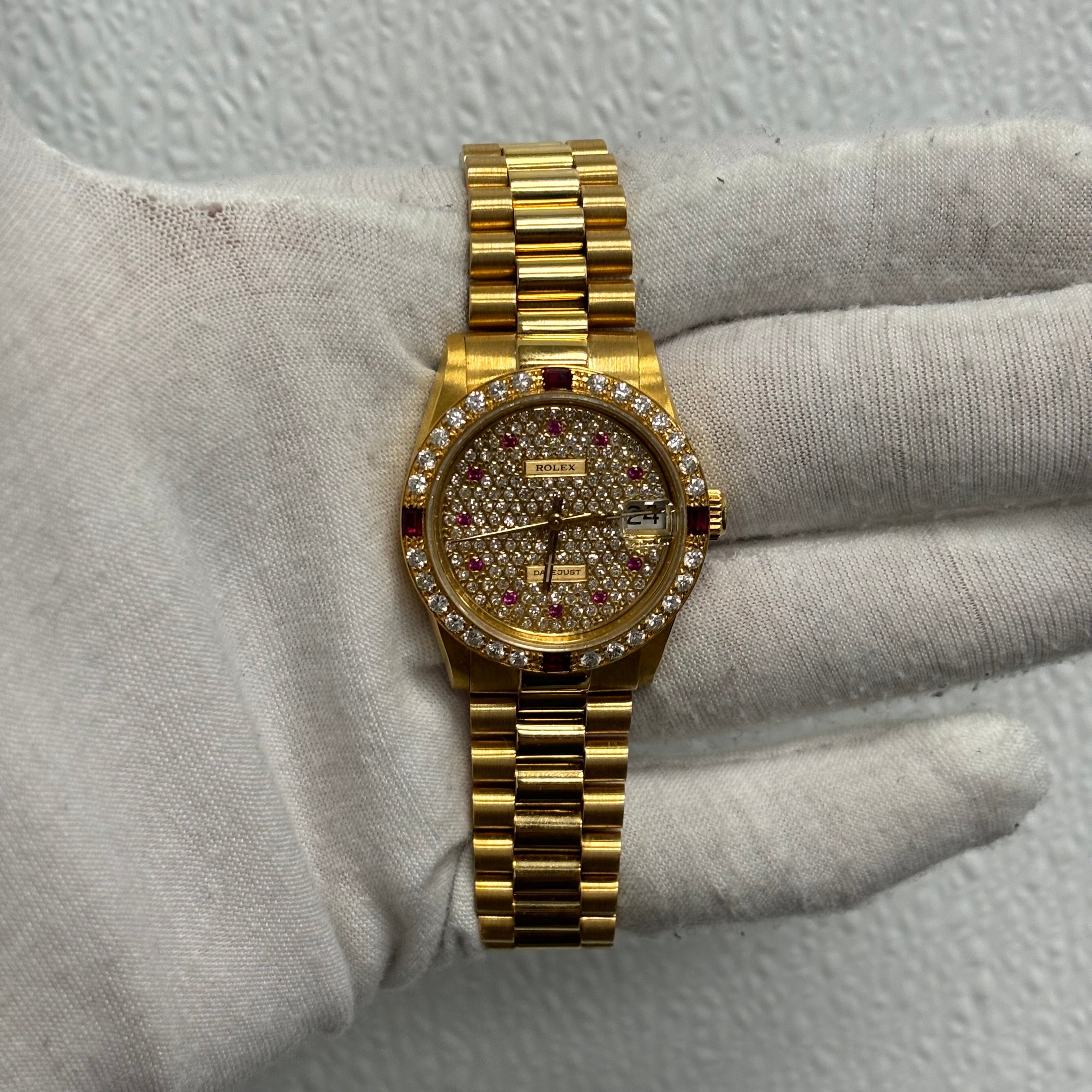 Rolex Datejust 31mm Pave Dial Watch Ref# 68278 - Happy Jewelers Fine Jewelry Lifetime Warranty