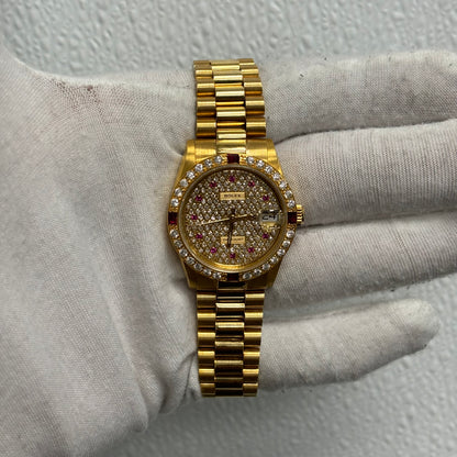 Rolex Datejust 31mm Pave Dial Watch Ref# 68278 - Happy Jewelers Fine Jewelry Lifetime Warranty