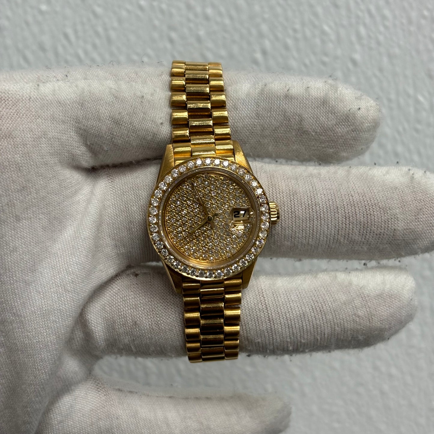 Rolex Datejust 26mm Pave Dial Watch Ref# 69178