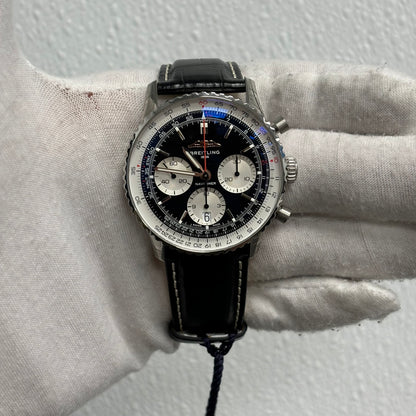 Breitling Navitimer 41mm Black Dial Watch Ref# AB0139 - Happy Jewelers Fine Jewelry Lifetime Warranty