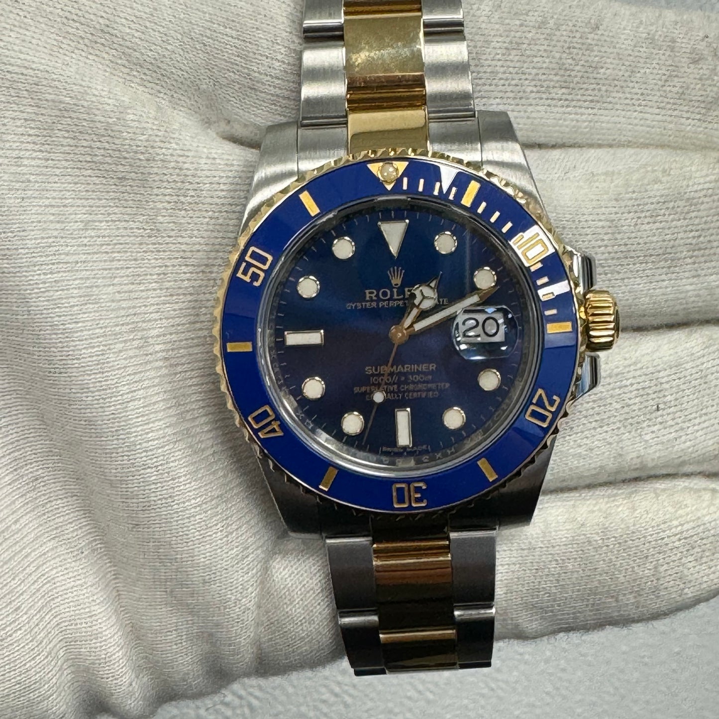 Rolex Submariner 40mm Blue Dial Watch Ref# 116613LB