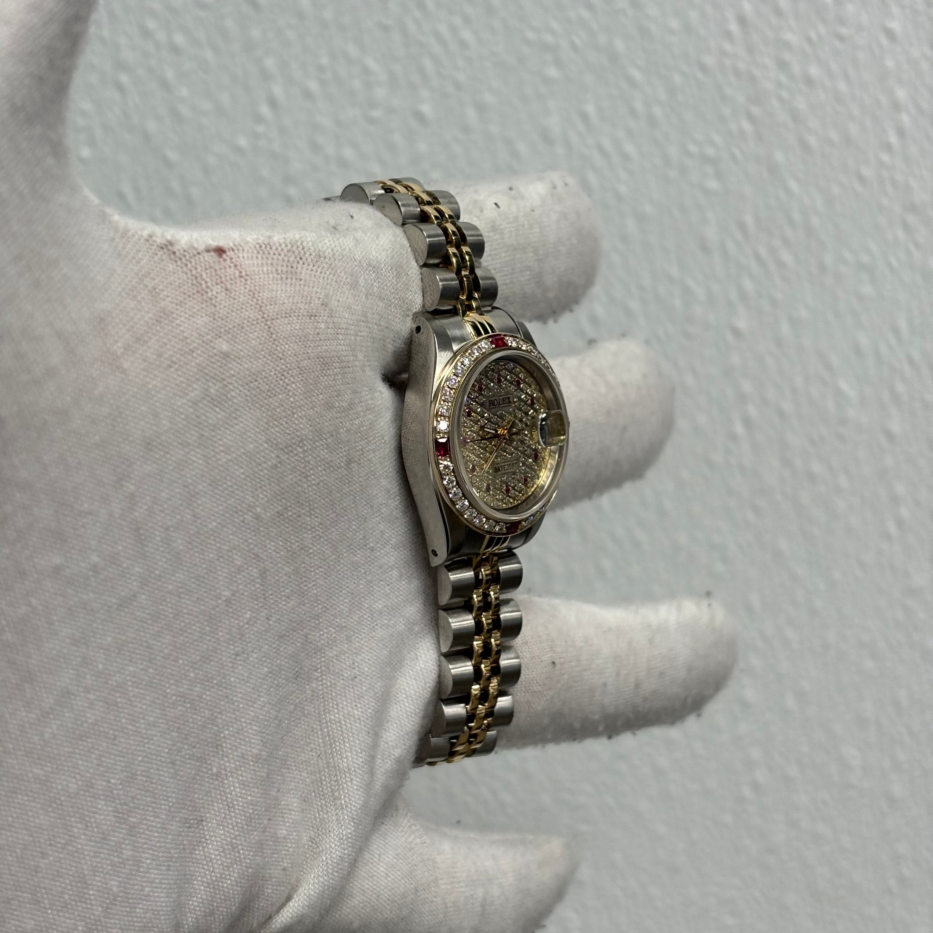 Rolex Datejust 26mm Pave Dial Watch Ref# 69173 - Happy Jewelers Fine Jewelry Lifetime Warranty