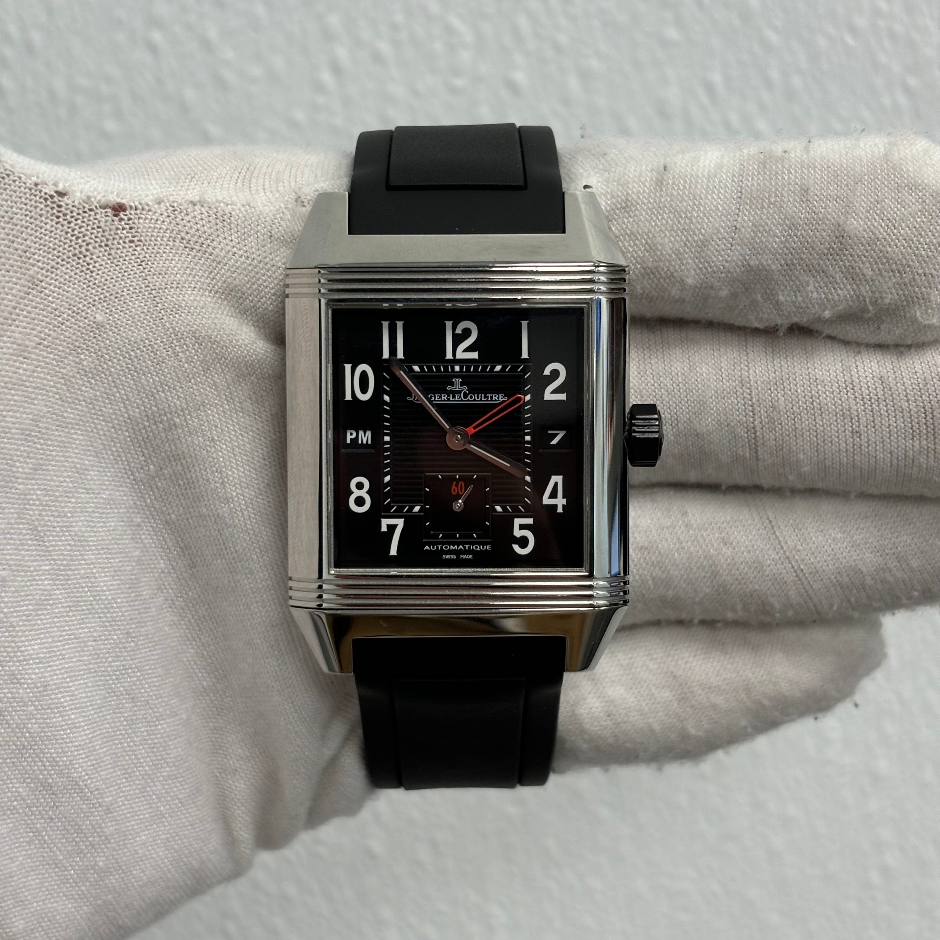 Jaeger-LeCoultre Reverso 35mm Black Dial Ref# 230.8.77 - Happy Jewelers Fine Jewelry Lifetime Warranty