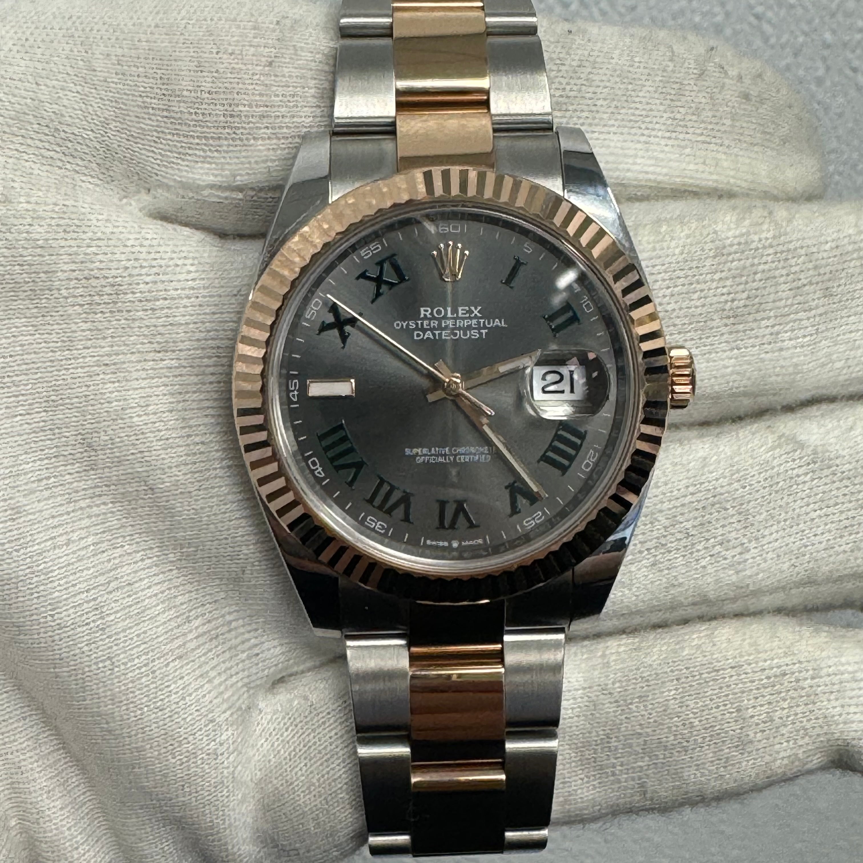 Rolex Datejust 41mm Grey Dial Watch Ref# 126331 - Happy Jewelers Fine Jewelry Lifetime Warranty