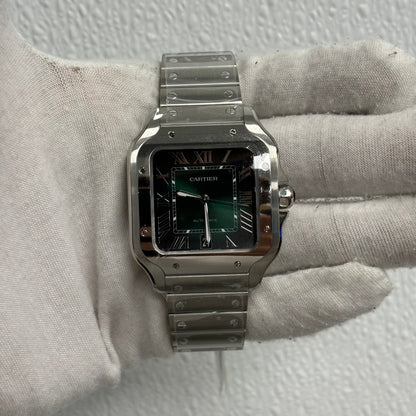 Cartier Santos 40mm Green Dial Ref# WSSA0062 - Happy Jewelers Fine Jewelry Lifetime Warranty