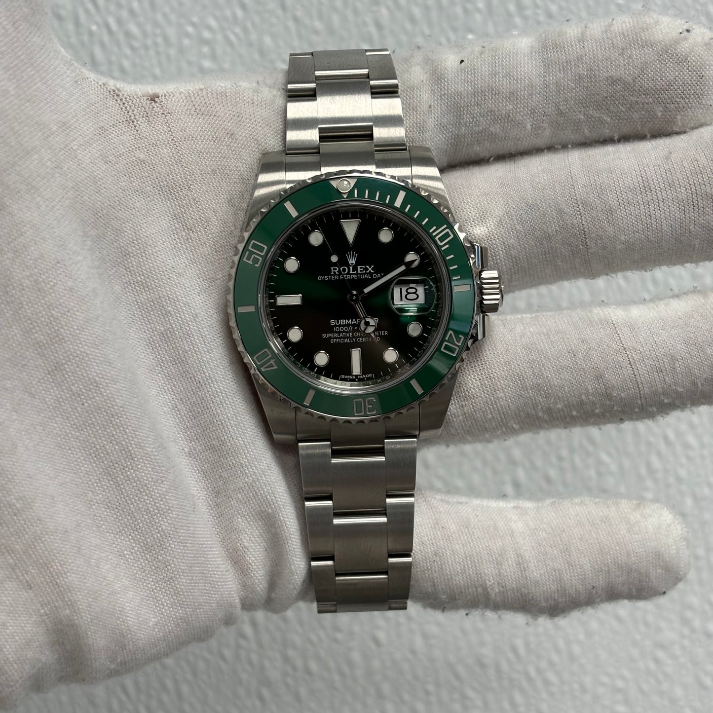 Rolex Submariner 40mm Green Dial Watch Ref# 116610LV