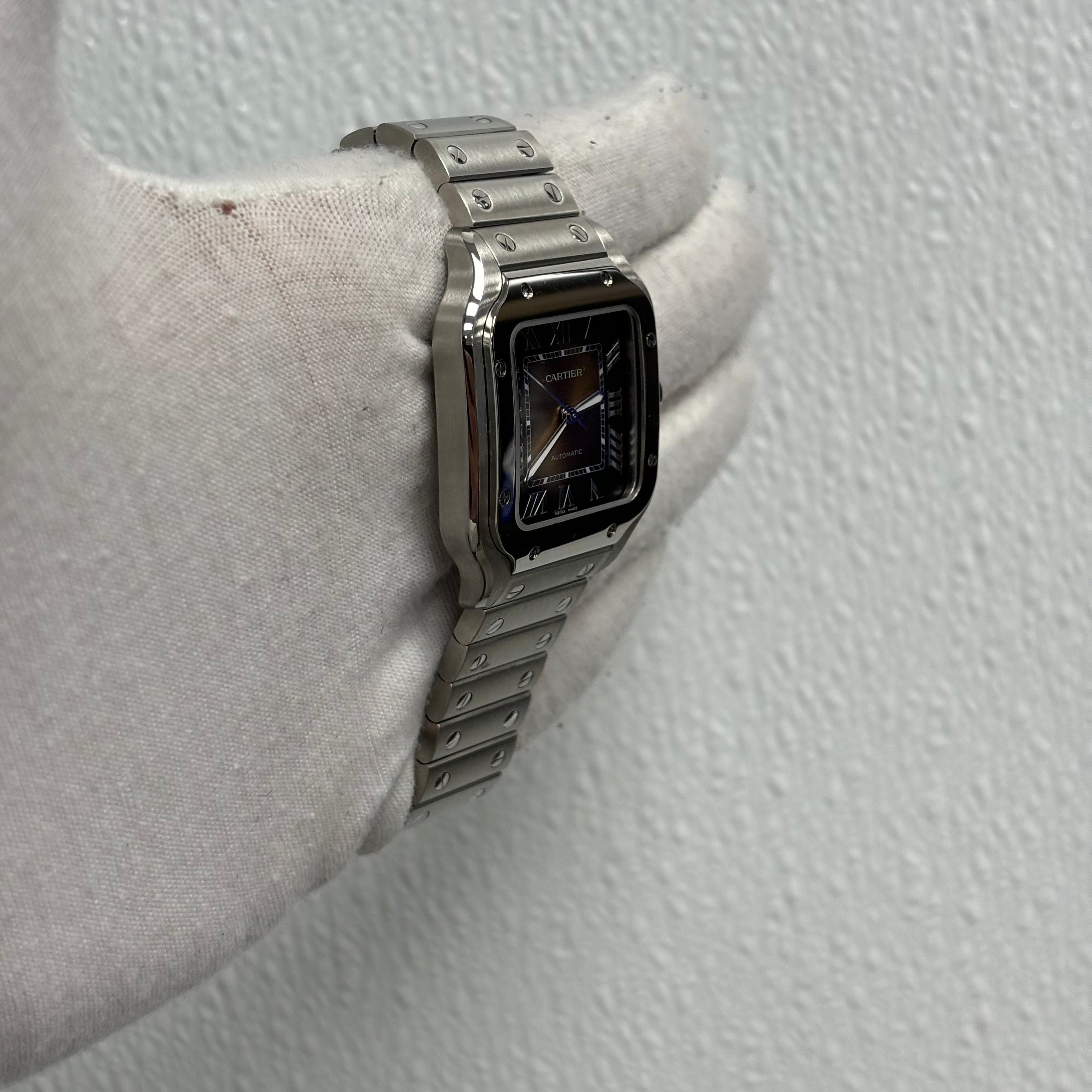 Cartier Santos 35mm Brown Dial Watch Ref# WSSA0065 - Happy Jewelers Fine Jewelry Lifetime Warranty