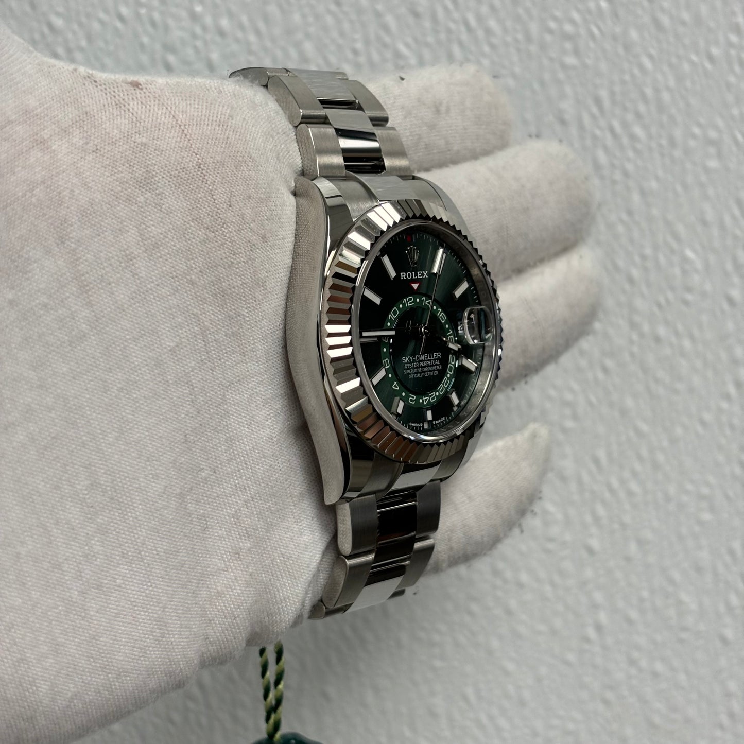 Rolex Sky-Dweller 42mm Green Dial Watch Ref# 336934