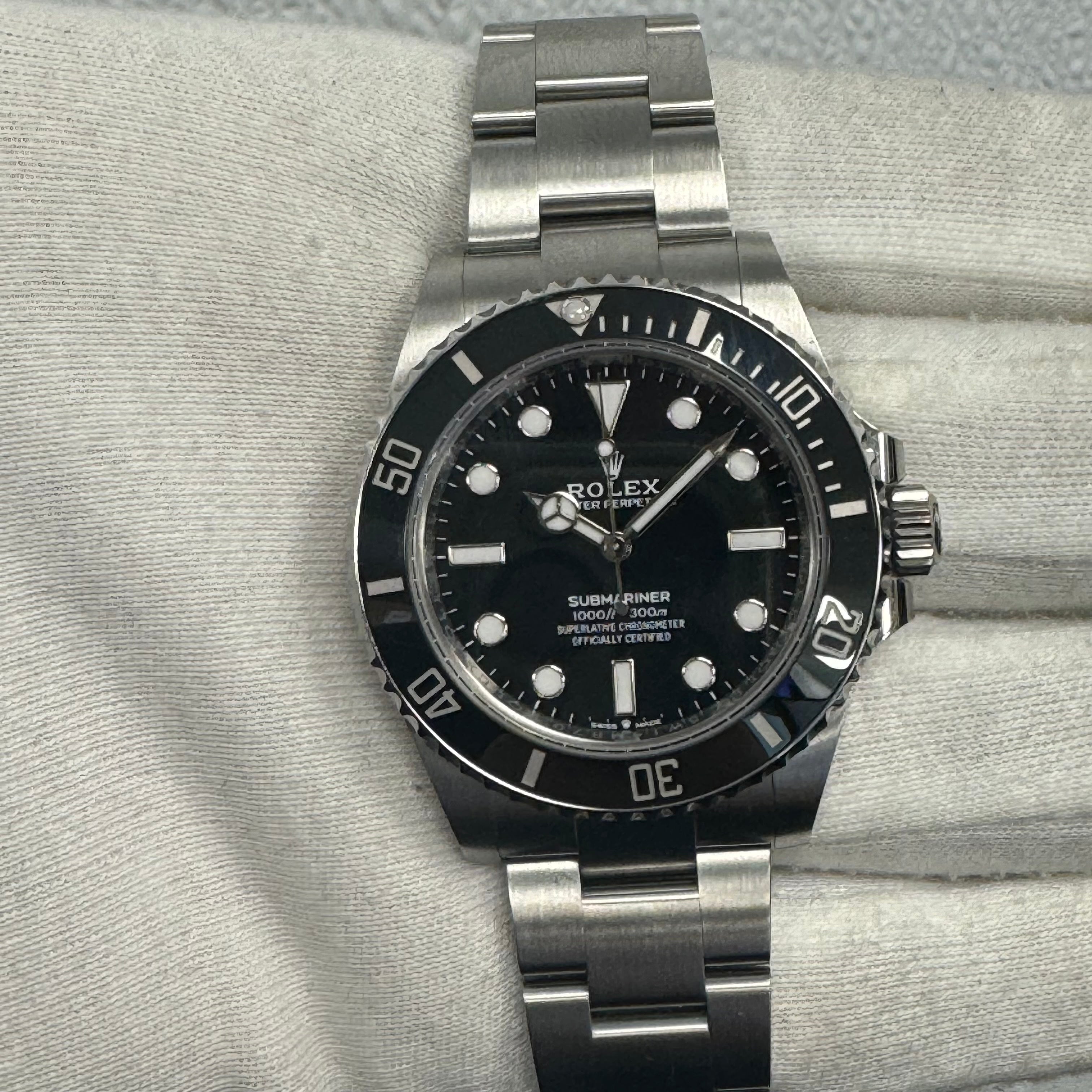 Rolex Submariner No-Date 41mm Black Dial Watch Ref# 124060 - Happy Jewelers Fine Jewelry Lifetime Warranty