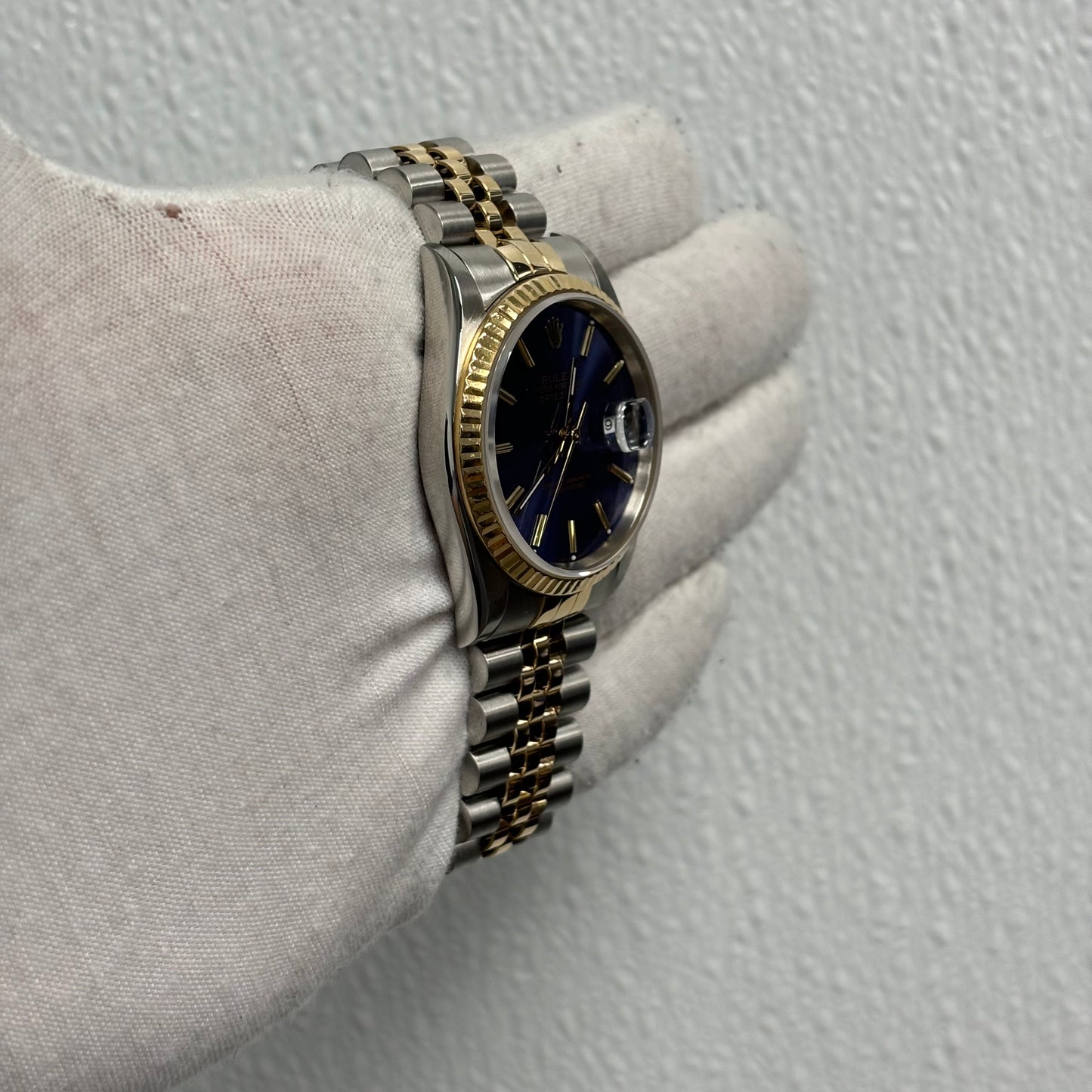 Rolex Datejust 36mm Blue Dial Watch Ref# 16233