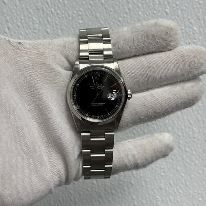 Rolex Datejust 36mm Black Dial Watch Ref# 16200 - Happy Jewelers Fine Jewelry Lifetime Warranty