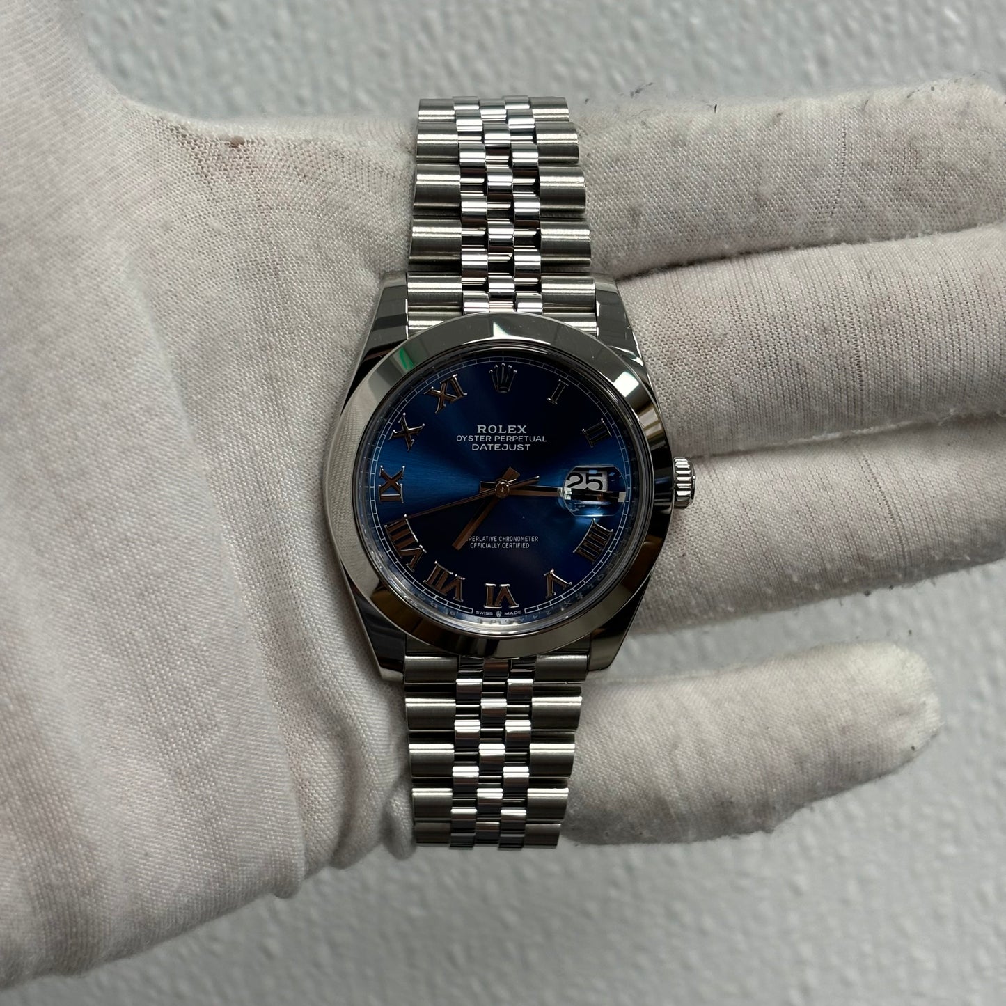 Rolex Datejust 41mm Blue Dial Watch Ref# 126300