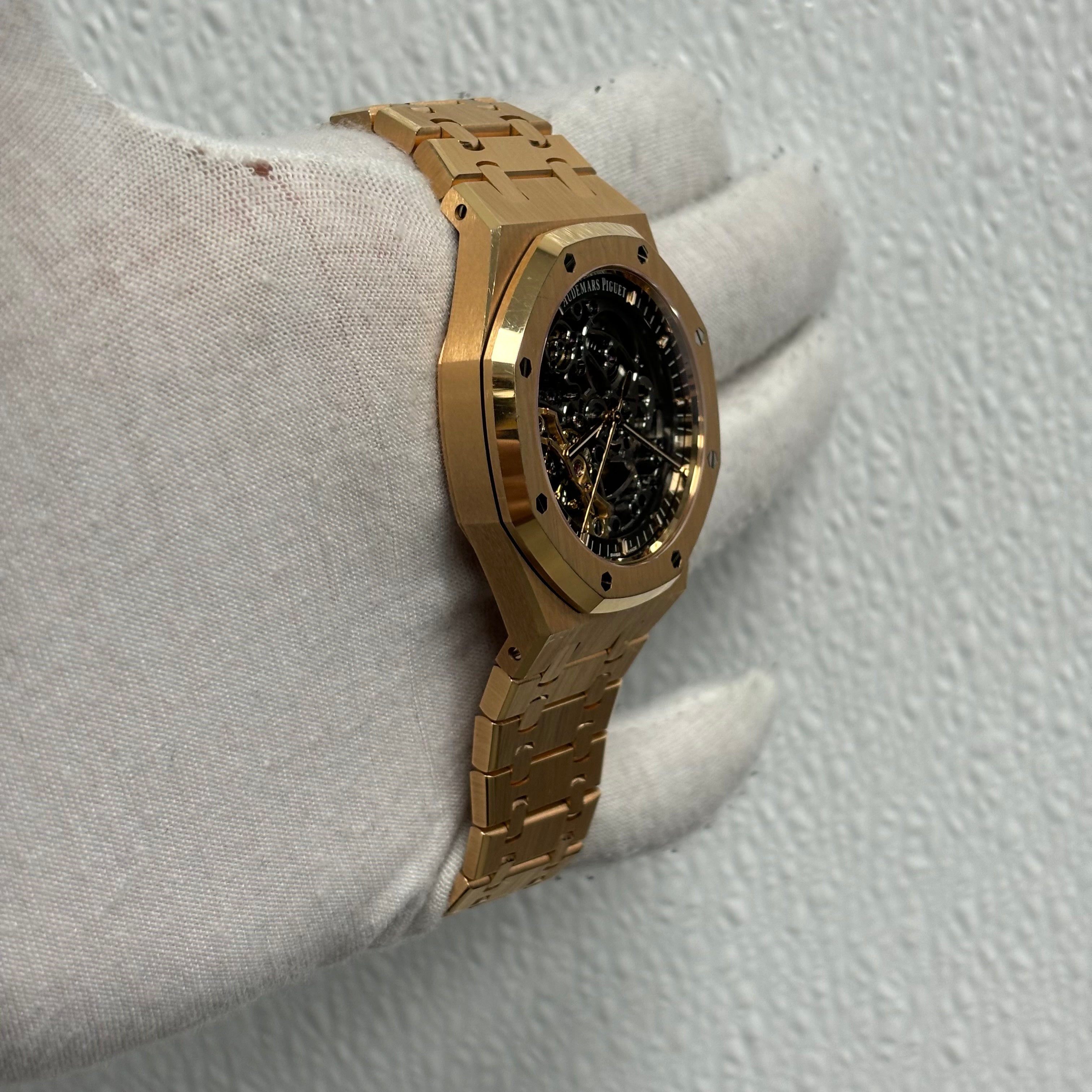 Audemars Piguet Royal Oak 41mm Openwork Dial Watch Ref# 15407OR.OO.1220OR.01 - Happy Jewelers Fine Jewelry Lifetime Warranty