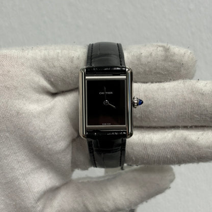 Cartier Tank 22mm Black Dial Watch Ref# WSTA0071 - Happy Jewelers Fine Jewelry Lifetime Warranty