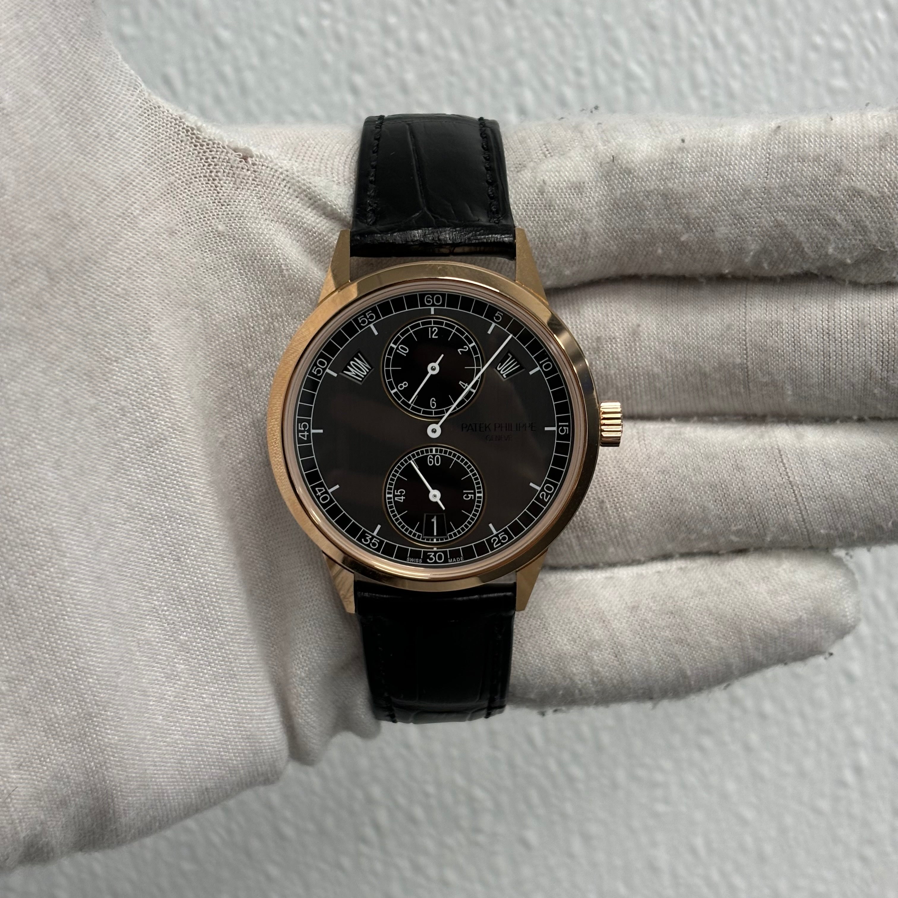 Patek Philippe Complications 40.5mm Graphite Dial Watch Ref# 5235/50R-001 - Happy Jewelers Fine Jewelry Lifetime Warranty