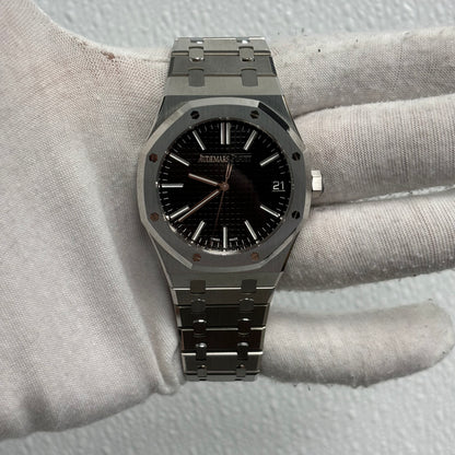 Audemars Piguet Royal Oak 41mm Black Dial Watch Ref# 15510ST.OO.1320ST.02 - Happy Jewelers Fine Jewelry Lifetime Warranty