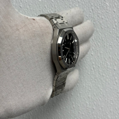 Audemars Piguet Royal Oak 41mm Black Dial Watch Ref# 15510ST.OO.1320ST.02 - Happy Jewelers Fine Jewelry Lifetime Warranty