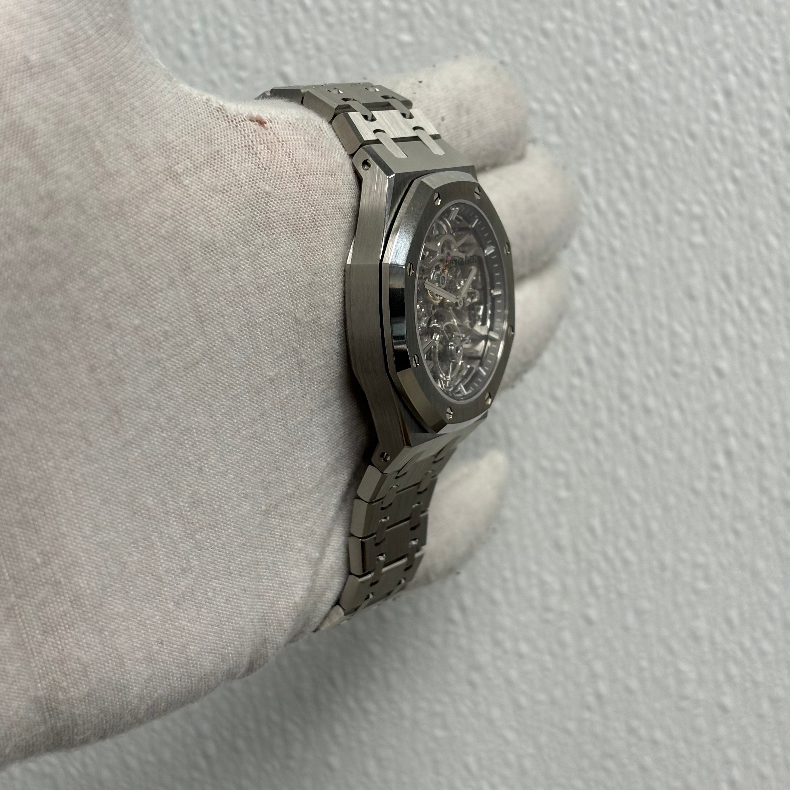 Audemars Piguet Royal Oak Skeleton Dial Watch Ref# 26735ST.OO.1320ST.02 - Happy Jewelers Fine Jewelry Lifetime Warranty