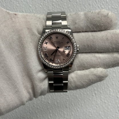 Rolex Datejust 36mm Pink Dial Watch Ref# 126284 - Happy Jewelers Fine Jewelry Lifetime Warranty