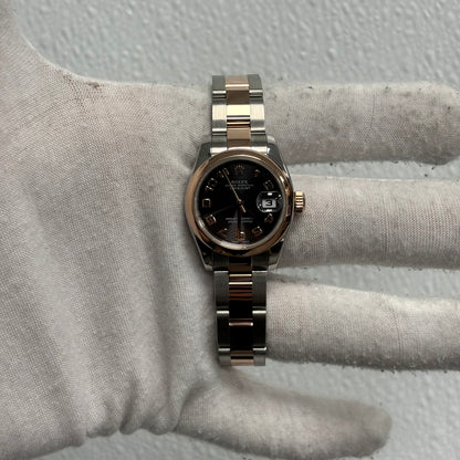 Rolex Datejust 26mm Black Dial Watch Ref# 179161 - Happy Jewelers Fine Jewelry Lifetime Warranty