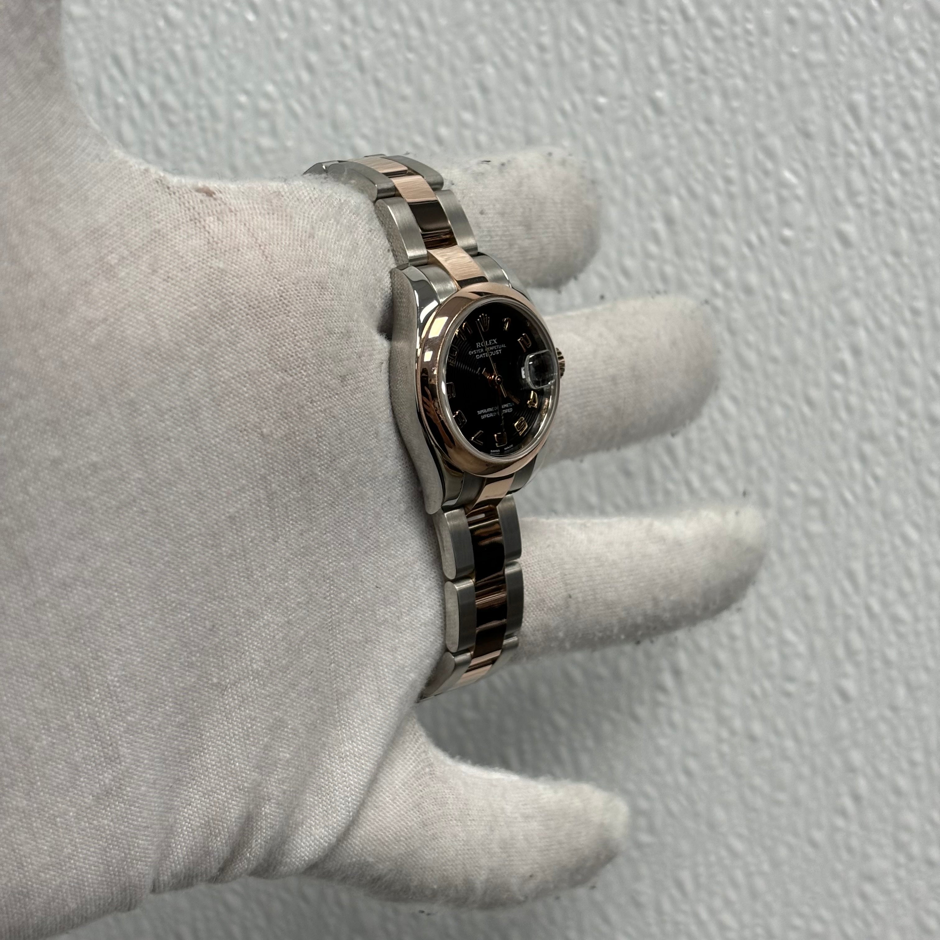 Rolex Datejust 26mm Black Dial Watch Ref# 179161 - Happy Jewelers Fine Jewelry Lifetime Warranty