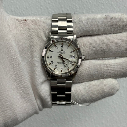 Rolex Datejust 34mm White Dial Watch Ref# 15010 - Happy Jewelers Fine Jewelry Lifetime Warranty