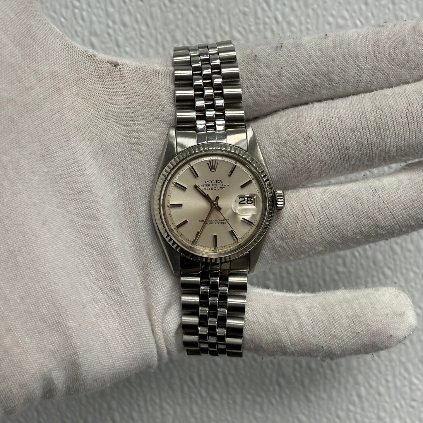 Rolex Datejust 36mm Silver Dial Watch Ref# 1601