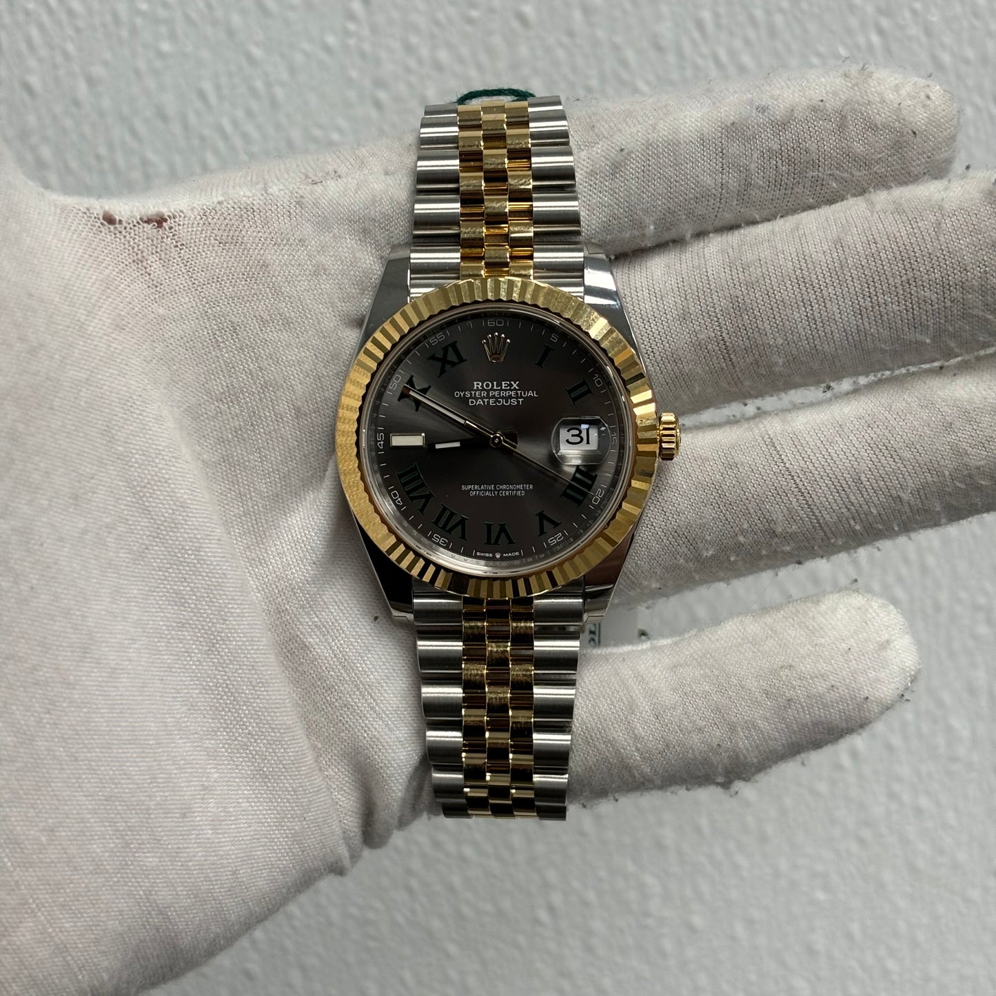 Rolex Datejust 41mm Wimbledon Dial Watch Ref# 126333