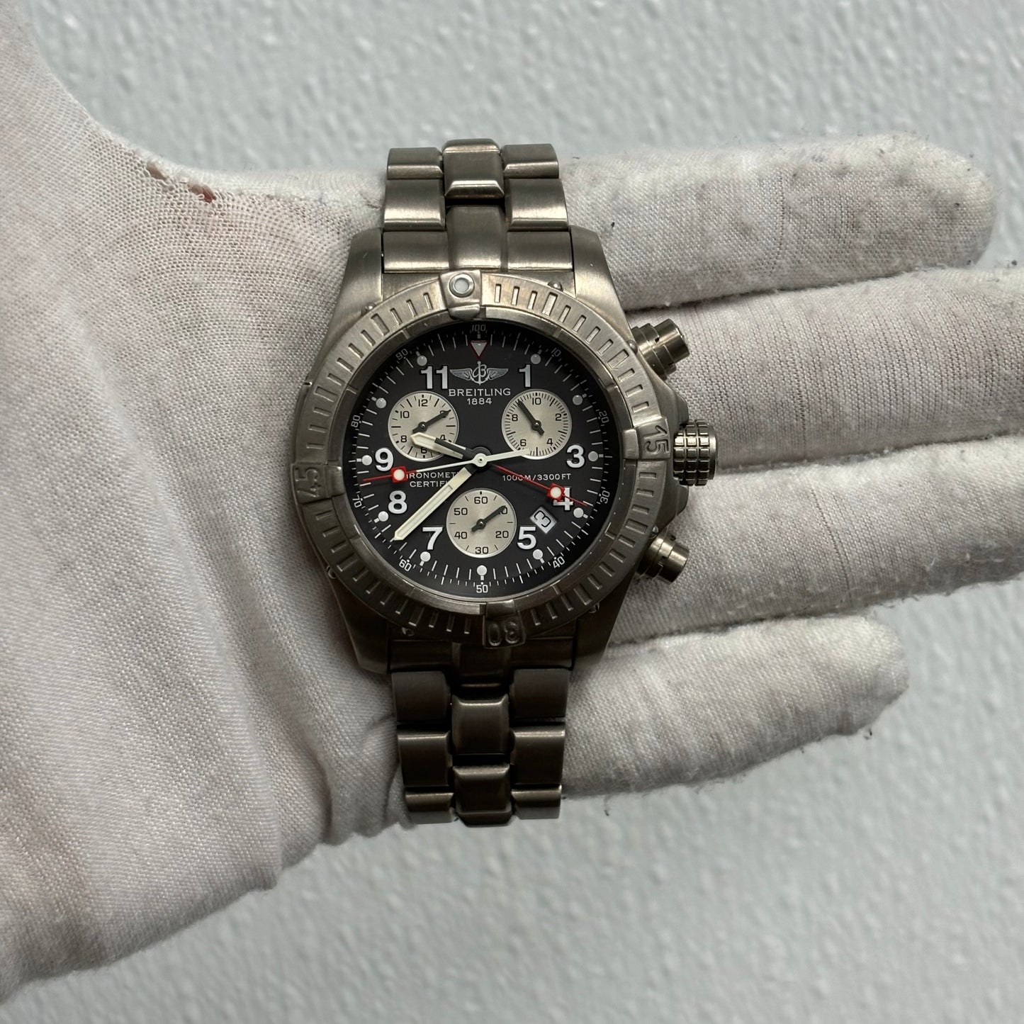 Breitling Avenger 44mm Grey Arabic Dial Watch Ref# E73360