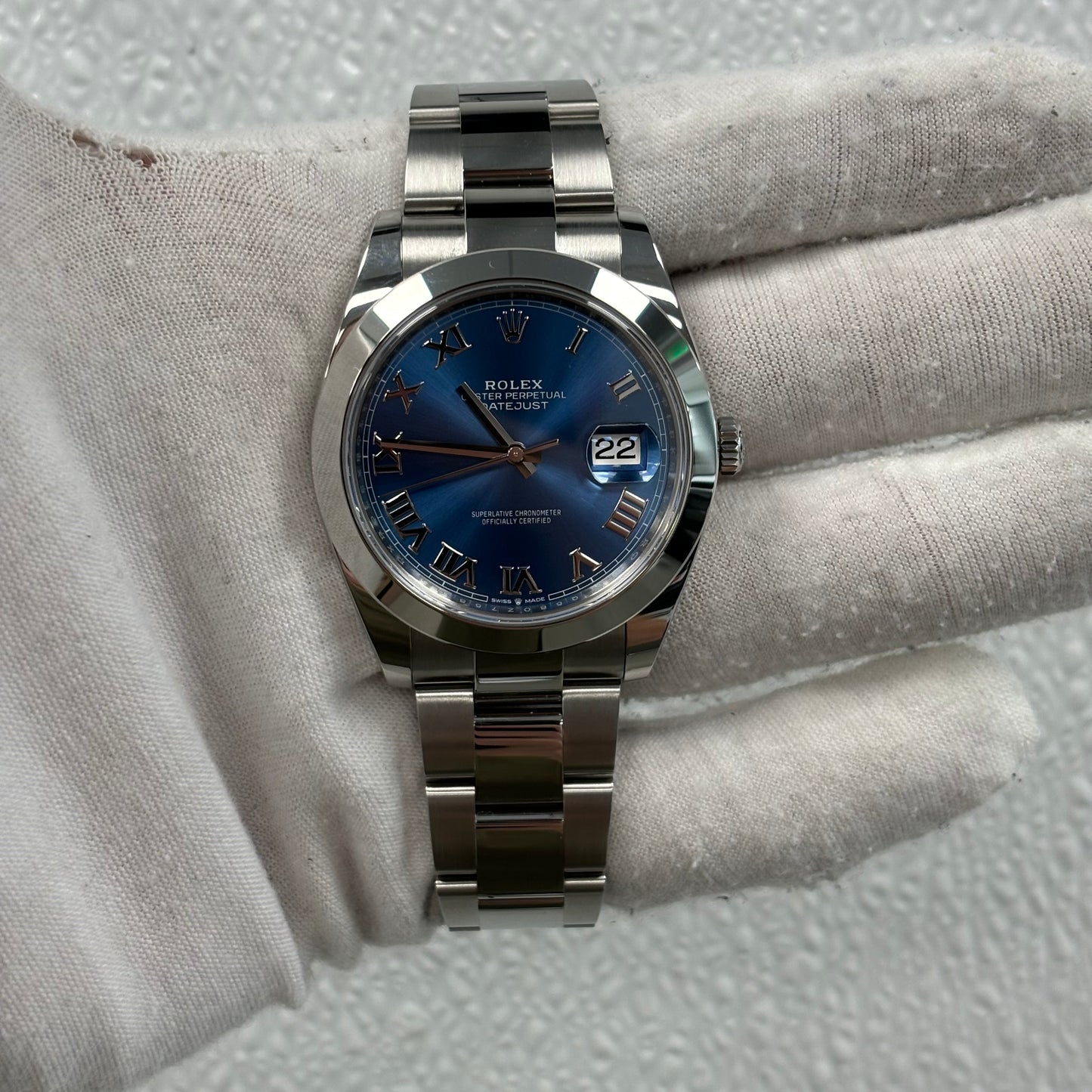 Rolex Datejust 41mm Blue Dial Watch Ref# 126300