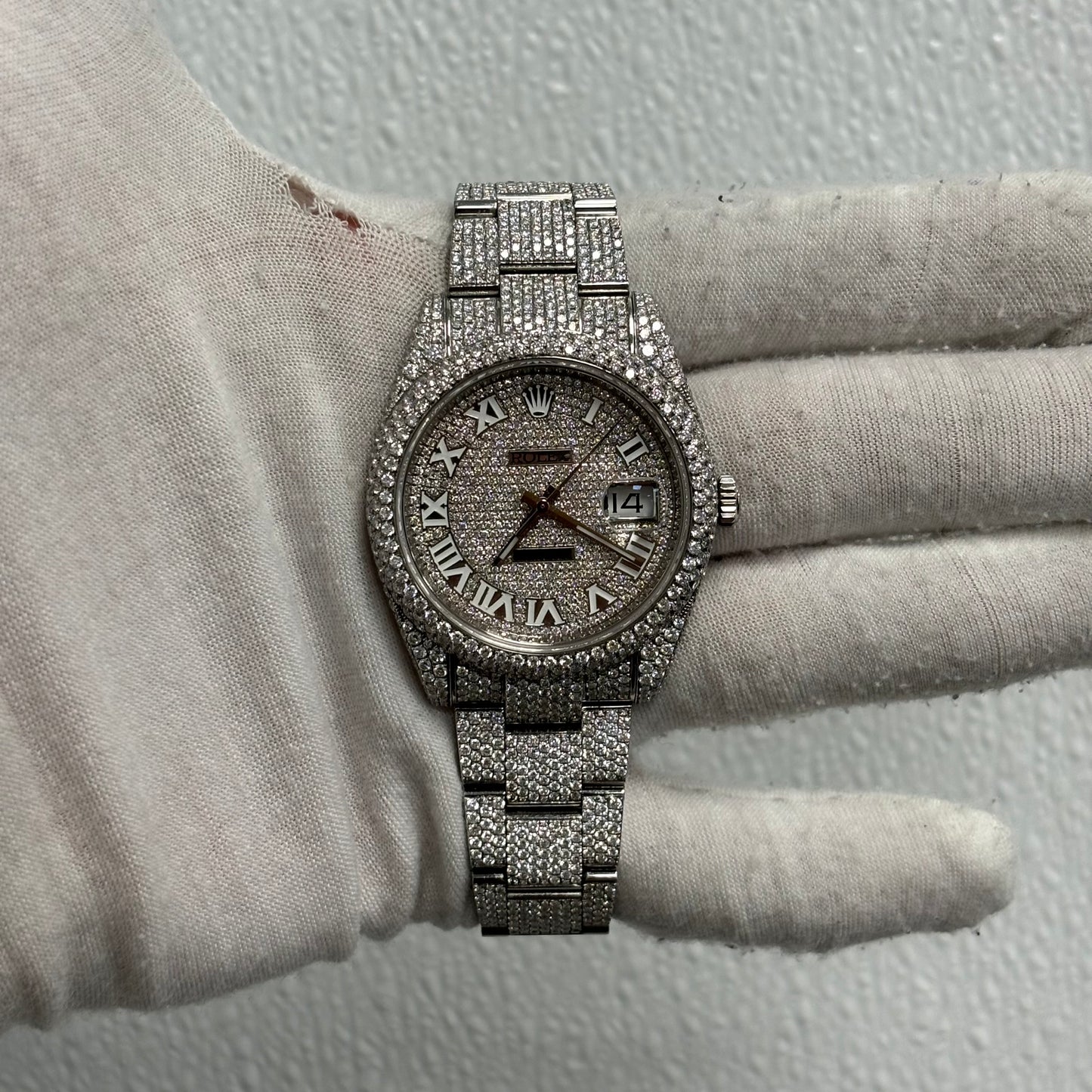 Rolex Datejust 41mm Pave Dial Watch Ref# 126300