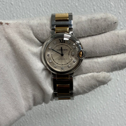 Cartier Ballon Bleu 36mm Silver Dial Watch Ref# WE902031 - Happy Jewelers Fine Jewelry Lifetime Warranty