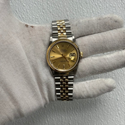 Rolex Datejust 36mm Champagne Dial Ref# 16233 - Happy Jewelers Fine Jewelry Lifetime Warranty