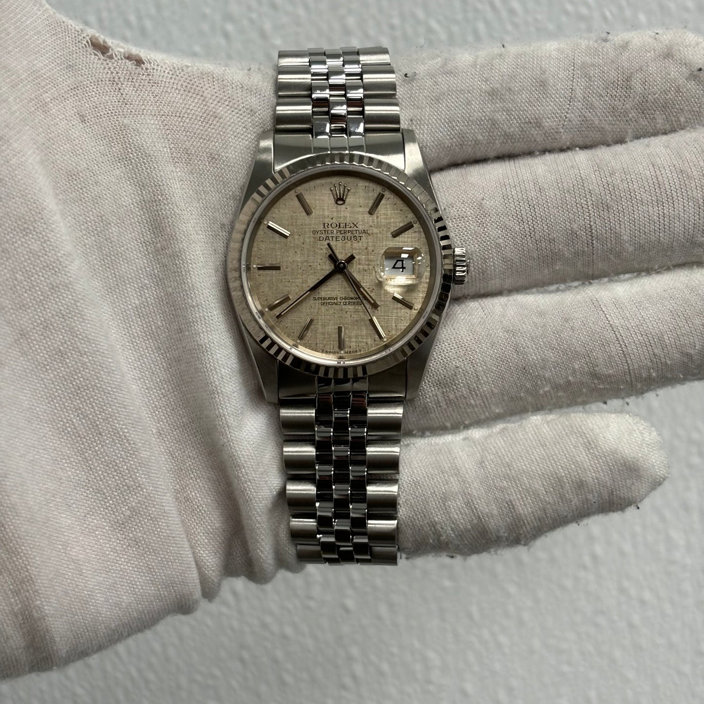 Rolex Datejust 36mm Silver Dial Watch Ref# 16234