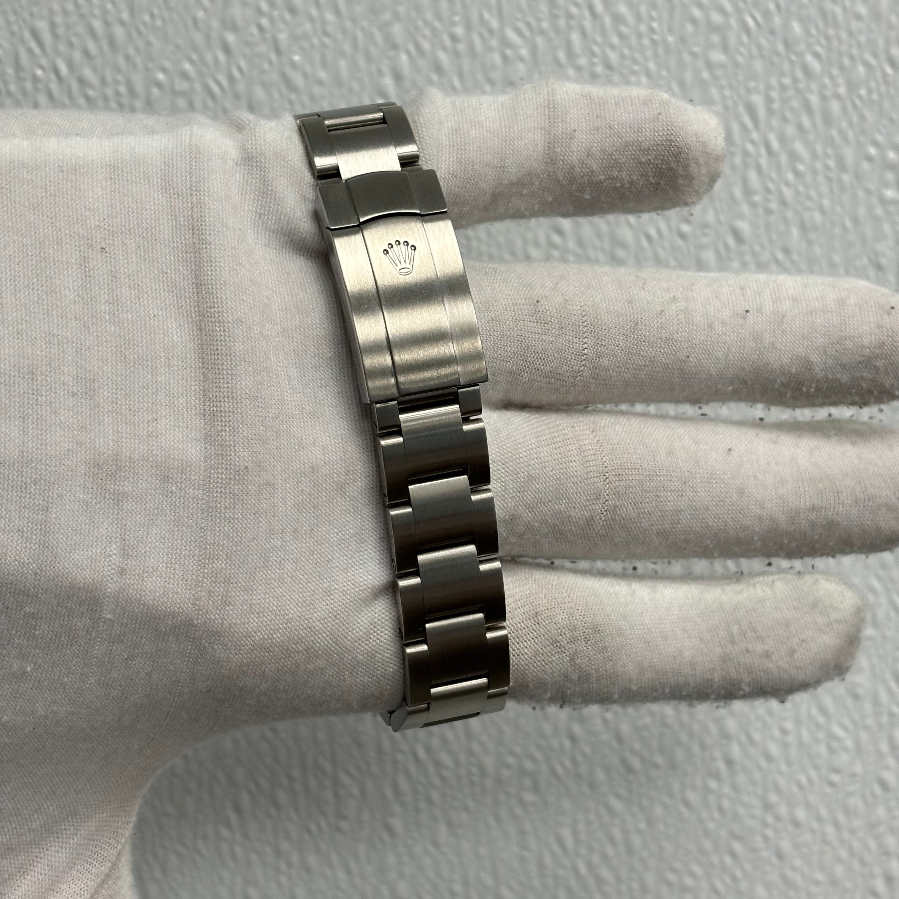 Rolex Oyster Perpetual 41mm Turquoise Stick Dial Watch Ref# 124300 - Happy Jewelers Fine Jewelry Lifetime Warranty