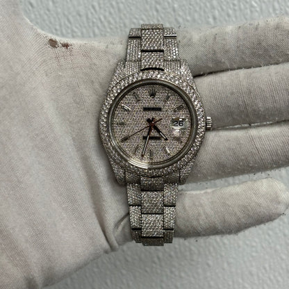 Rolex Datejust 41mm Pave Dial Watch Ref# 116334 - Happy Jewelers Fine Jewelry Lifetime Warranty