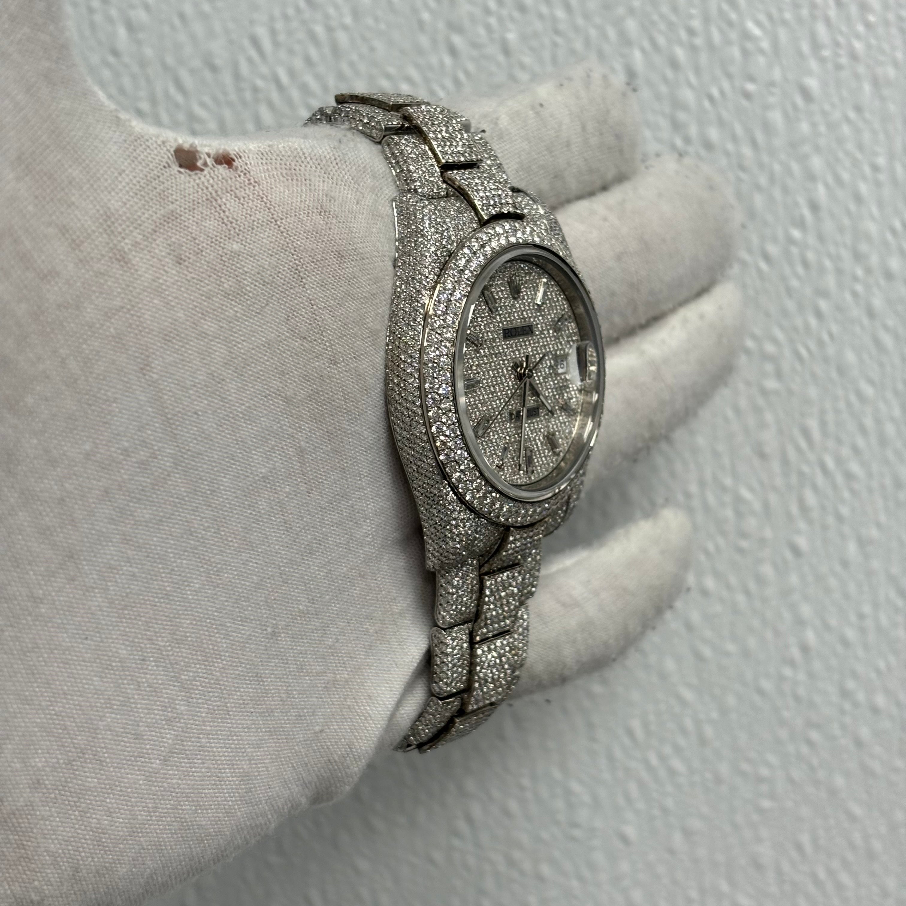 Rolex Datejust 41mm Pave Dial Watch Ref# 116334 - Happy Jewelers Fine Jewelry Lifetime Warranty