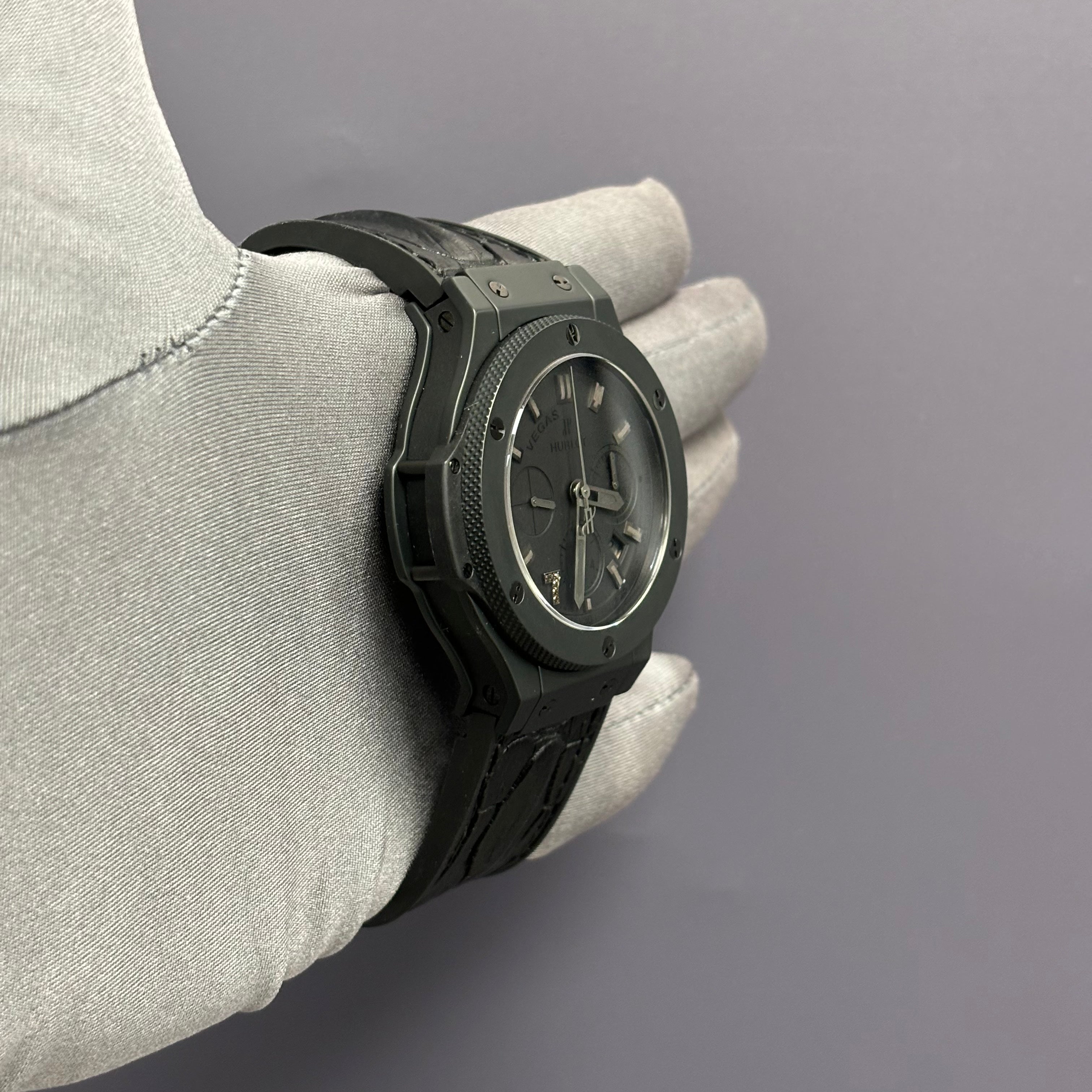 Hublot Big Bang 44mm Black Dial Watch Ref# 301.C1.1110.HR.LVB17 - Happy Jewelers Fine Jewelry Lifetime Warranty