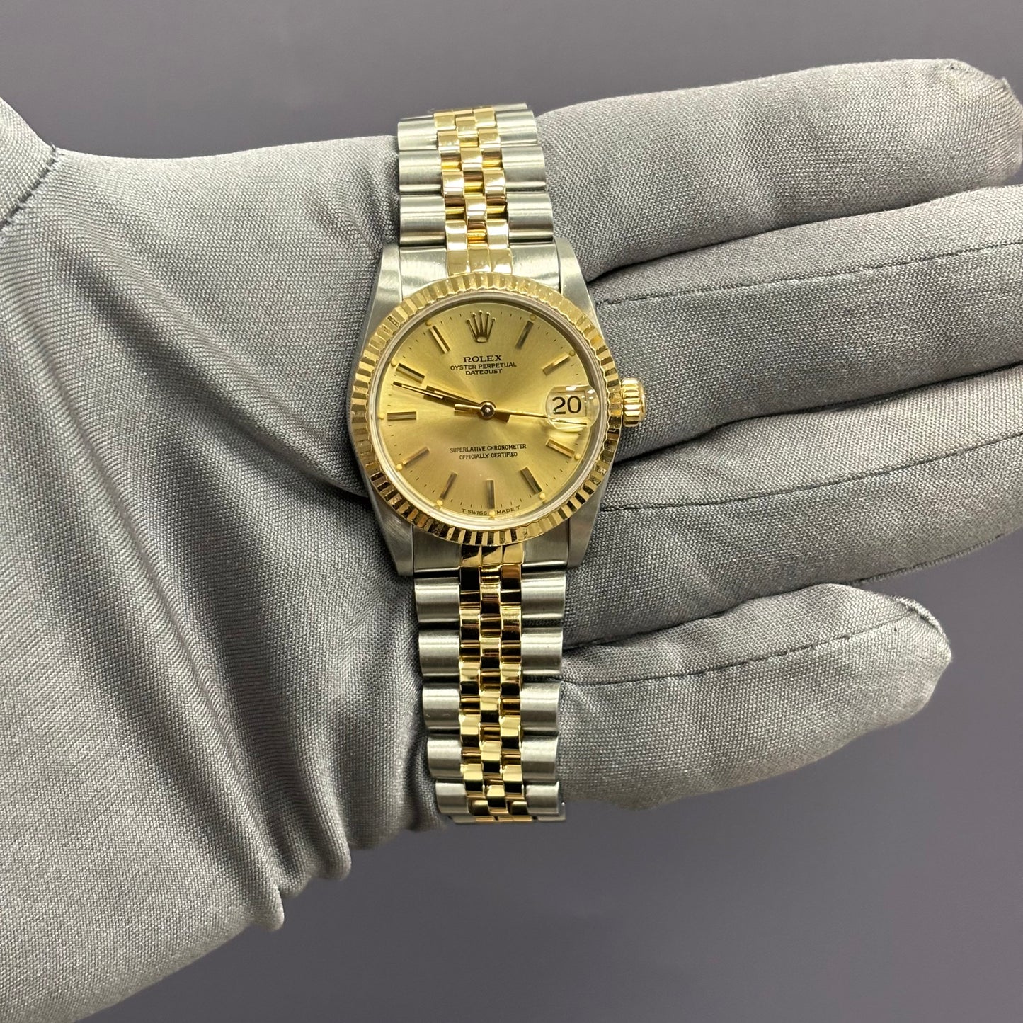 Rolex Datejust 31mm Champagne Dial Watch Ref# 68273